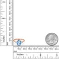 thumbnail image 6 of Gem Stone King 3.50 Ct Oval Millennium Blue Mystic Quartz 18K Rose Gold Plated Silver Ring, 6 of 6