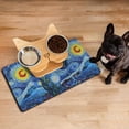 thumbnail image 2 of Pet Feeding Mat Outer Space Cute Celestial Star Constellation Moon and Stars Waterproof Absorbent Non-Slip Dog Food Mat, 2 of 6