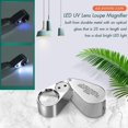 thumbnail image 2 of 40x Magnifying Glasses, Led/uv Illuminated Jewelry Loop Pocket Folding Magnifying Glass For Close Work, 2 of 5
