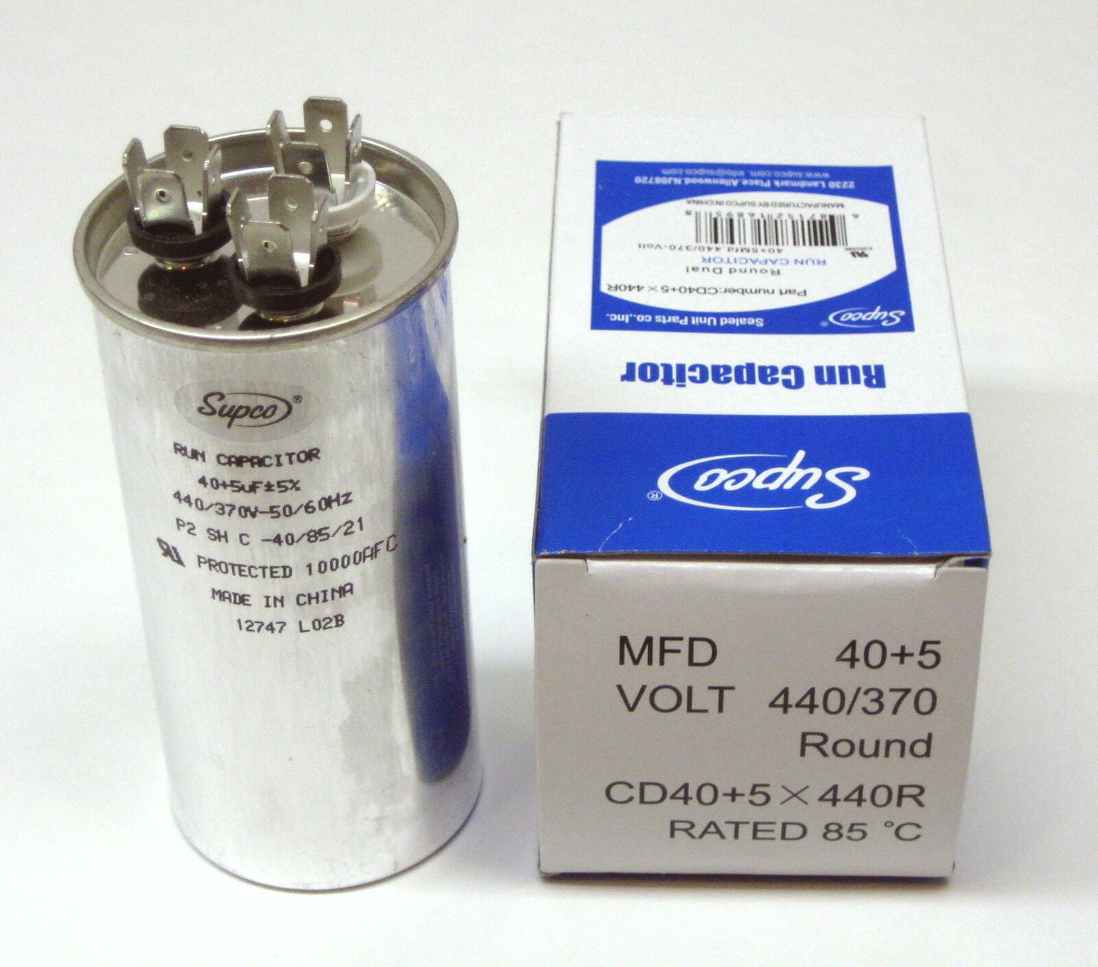 40 UL Rated-Smart Electric Corp-New Dual Run Capacitor 5 MFD/UF 370/440V 