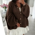 thumbnail image 7 of Weiqiqre Women Fall Clothes Cardigans Long Lantern Sleeve Button Down Chunky Knit Loose Fall Sweater Coats, 7 of 7