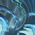 thumbnail image 1 of Ahgly Company Machine Washable Indoor Square Transitional Blue Turquoise Green Area Rugs, 4' Square, 1 of 7