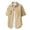 Khaki, variant on Mens Cargo Shirts Button Down Short Sleeve Collared Shirts Work Office Casual Regular Fit Shirts with Pockets