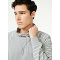 thumbnail image 4 of Free Assembly Men's Funnel Neck Pullover with Long Striped Sleeves, 4 of 6
