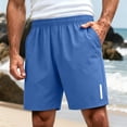 thumbnail image 3 of COMVALUE Men's Athletic Running Shorts Gym Workout 7"/9"/5" Quick Dry Lightweight Sports Basketball Tennis 3 Zipper Pockets Light Blue for Size XXL, 3 of 8