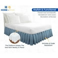 thumbnail image 2 of HNB Store Ruffled Bed Skirt Easy Fit 14" in Drop | Microfiber | Twin | Mediterranean Blue, 2 of 7