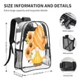 thumbnail image 4 of Sikiie Sunflower Gnomes 2 Clear Backpack, Transparent Bookbag for School for Women Men, Capacity Clear Bag for College, Travel, 4 of 7