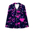 thumbnail image 6 of Fancifize Valentine's Day Pajamas for Women Long Sleeve Button Down Sleepwear Love Heart Print Soft Loungewear Pjs Set Festival Party Matching Pajamas, 6 of 7