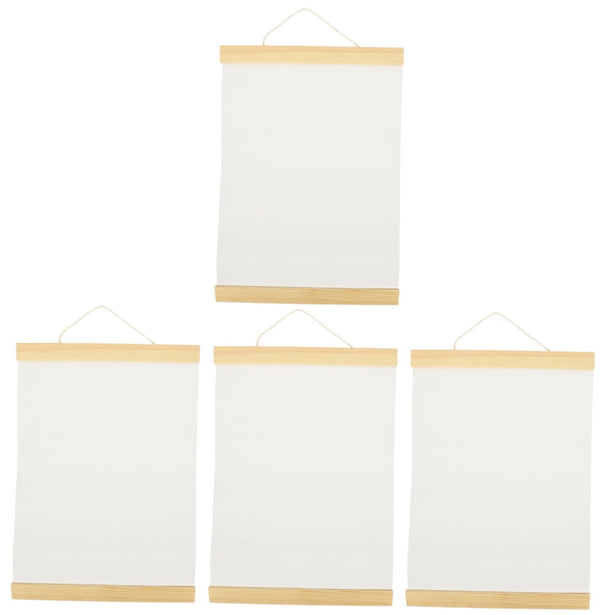 Worgeous 4pcs Hanging Oil Painting Sheet Blank Oil Painting Canvas Hanging Painting Canvas Sheet