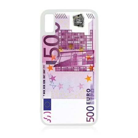 500 Euro Bill Print Design White Rubber Case for iPhone XR - iPhone XR Phone Case - iPhone XR (Best Phone For 200 Euro)