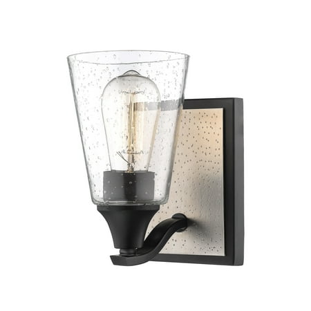 

Millennium Lighting 1 Light Wall Sconce in Matte Black/Brushed Pewter