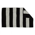 thumbnail image 2 of Contemporary Home Living 2' x 3' Jet Black and Cotton White Stripe Rag Rug, 2 of 3