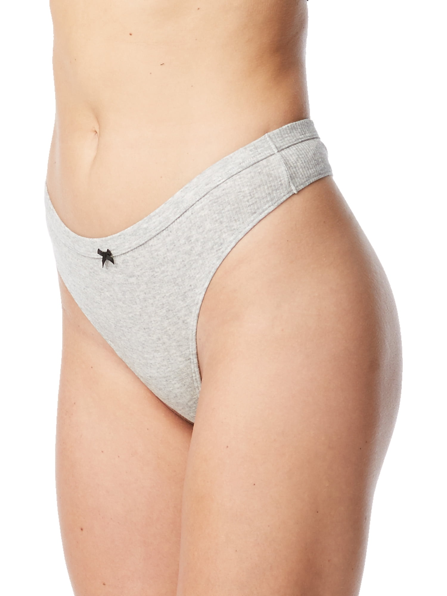 No Boundaries Women's Cotton Thong Panties, 5-Pack