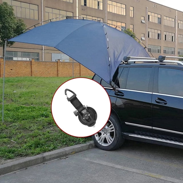 2 ventosas resistentes con ganchos para amarre de coche, camping, lona, accesorio con gancho de seguridad para toldo de coche, barco, trampa para acampar