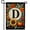 Letter D, variant on America Forever Fall Monogram Letter P Garden Flag, 12.5 x 18 inch Double Sided, Autumn Sunflower Pumpkin Flag