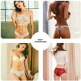 thumbnail image 6 of Charmo Women's Underwear 3 Pack Lace Panty Sexy Sheer Hipster Stretch Brief, 6 of 6
