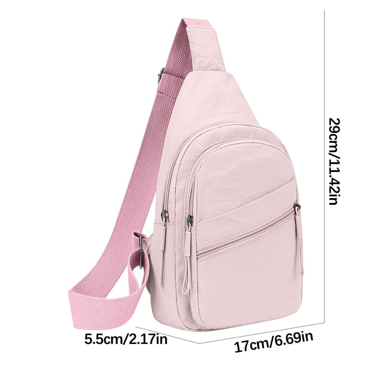 Vintage Leather Sling Bag Crossbody Backpack for Travel Vintage Italian Leather Crossbody Sling Bag - Cognac  main image 2