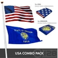 thumbnail image 2 of G128 Combo Pack: USA American Flag 3x5 Ft Embroidered Stars & Oregon State Flag 3x5 Ft Embroidered Double Sided 2ply, 2 of 9