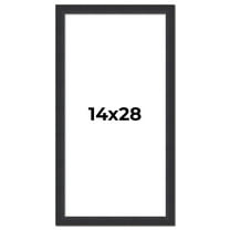 14x28 Frame Black Real Wood Picture Frame Width 1.25 Inches | Interior Frame Depth 0.5 Inches |