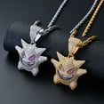 thumbnail image 2 of Gengar Zircon Hip Hop Pendant Necklace for Fans Classic Collection, 2 of 3