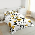 thumbnail image 3 of Homewish Country Flower Floral Bedding Comforter Set,Spring Garden Black Butterflies Twin Comforter Sets,Yellow White Black Bedding Set For Men Women,Ultra Soft Home Decor,2 Pieces, 3 of 8