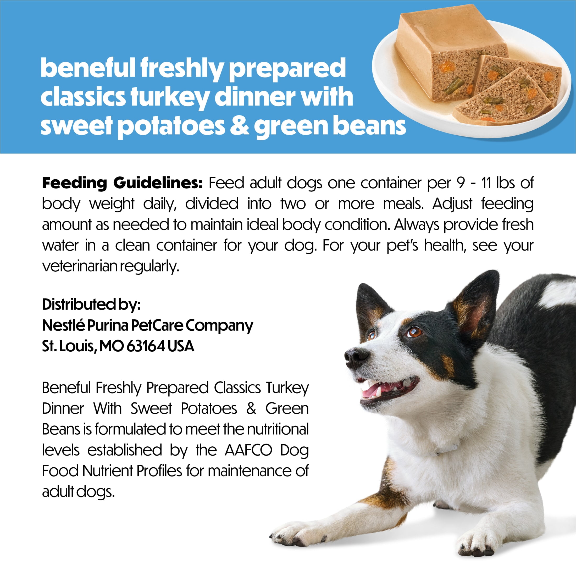 Purina Beneful Freshly Prepared Classics Turkey Dinner Wet Dog Food, 9.5 oz Carton
