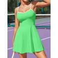 thumbnail image 4 of Charmo Robe de Tennis à Col en V pour Femmes, Dos Nu, Robe de Golf d'Entraînement avec Shorts, 4 of 7