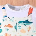 thumbnail image 4 of Akiihool Baby Boy Outfits Short Sleeve Baby Short Sleeve Bodysuits, Bamboo Summer Newborn Infant (White,12-18 Months), 4 of 5