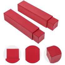 LULULION 2Pcs Scroll Painting Boxes in Red Paper Material Protecting Artwork and Documents from Wrinkles