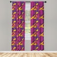 thumbnail image 3 of Colorful Curtains 2 Panels Set, Meadow Rural Yard Pattern with Flourishing Poppies Vibrant Colored Petals, Window Drapes for Living Room Bedroom, 56"W X 84"L, Multicolor, by Ambesonne, 3 of 5