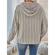 thumbnail image 5 of Sudadera con Capucha Extragrande de Otoño para Mujer, con Cuello en V y Larga. Albaricoque XL, 5 of 9
