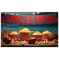 thumbnail image 6 of Blue Fabric Concessions Banner with Leather Glove Elements Party Decoration Backdrop for Carnival Events Festival Stalls Popcorn Stands and Fair Booths, 6 of 8