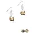 thumbnail image 2 of Delight Jewelry Goldtone 3-D Large Jack O' Lantern with Leaves Silvertone Leaf French Earrings, 2 of 5