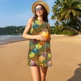 thumbnail image 3 of Fotbe Colorful Circle Vestido de Verano sin Mangas para Mujer – Vestido Midi Línea A, Estilo Camiseta Floral, Vestido Playero Casual y Fluido, 3 of 7