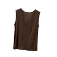 thumbnail image 1 of ZVNAΖH Women's Plus Size Modal Tank Top, V-Neck Ruffle Hem Sleeveless Summer Layering Tops Undershirt, M-5XL, 1 of 5