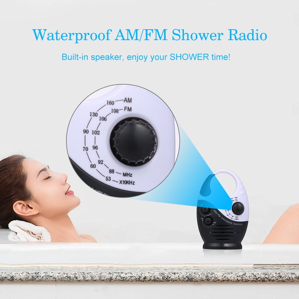 built in shower radio