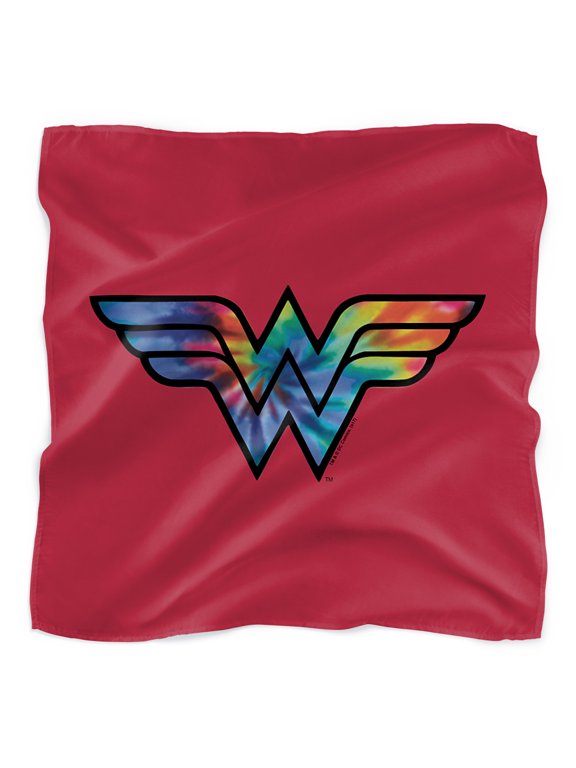 Wonder Woman Tie Dye Logo Bandana (21 in x 21 in)