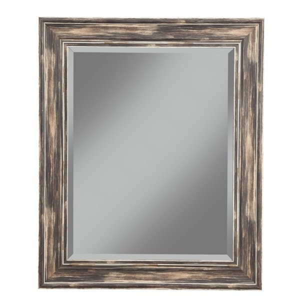 Farmhouse Antique Black Wall Beveled Mirror 36" x 30" by Martin Svensson Home