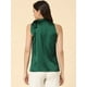 thumbnail image 4 of Blusa elegante Allegra K sin mangas con lazo y cuello de pajarita Verde S, 4 of 6