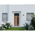 thumbnail image 6 of Front Exterior Prehung Steel Door / Ronex 1033 Teak / Top Exterior Window Sidelite / Entry Metal Modern Painted W36" x H80+16" Left hand Inswing, 6 of 6