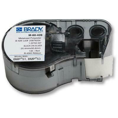 Polyester schwarz/silber Brady m-60-428 Label Kassette