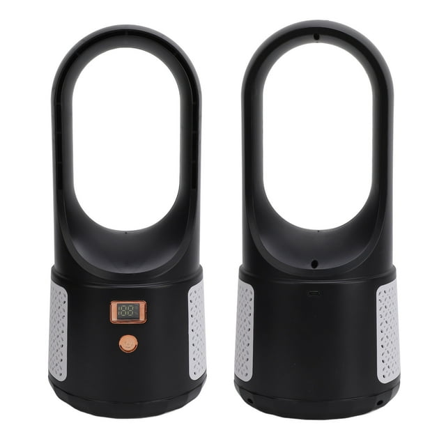 Ventilador De Escritorio Sin Aspas, Ventilador Mesa Portátil Silencioso Con Pantalla LED 6 Velocidades Viento, Pequeño Ventilador Personal Mesa Para El Hogar, Oficina, Dormitorio