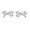 A-SILVER, variant on Sterling Silver Small Bow Stud Earrings for Women Teens CZ Bow Stud Earrings Small Ribbon Earrings