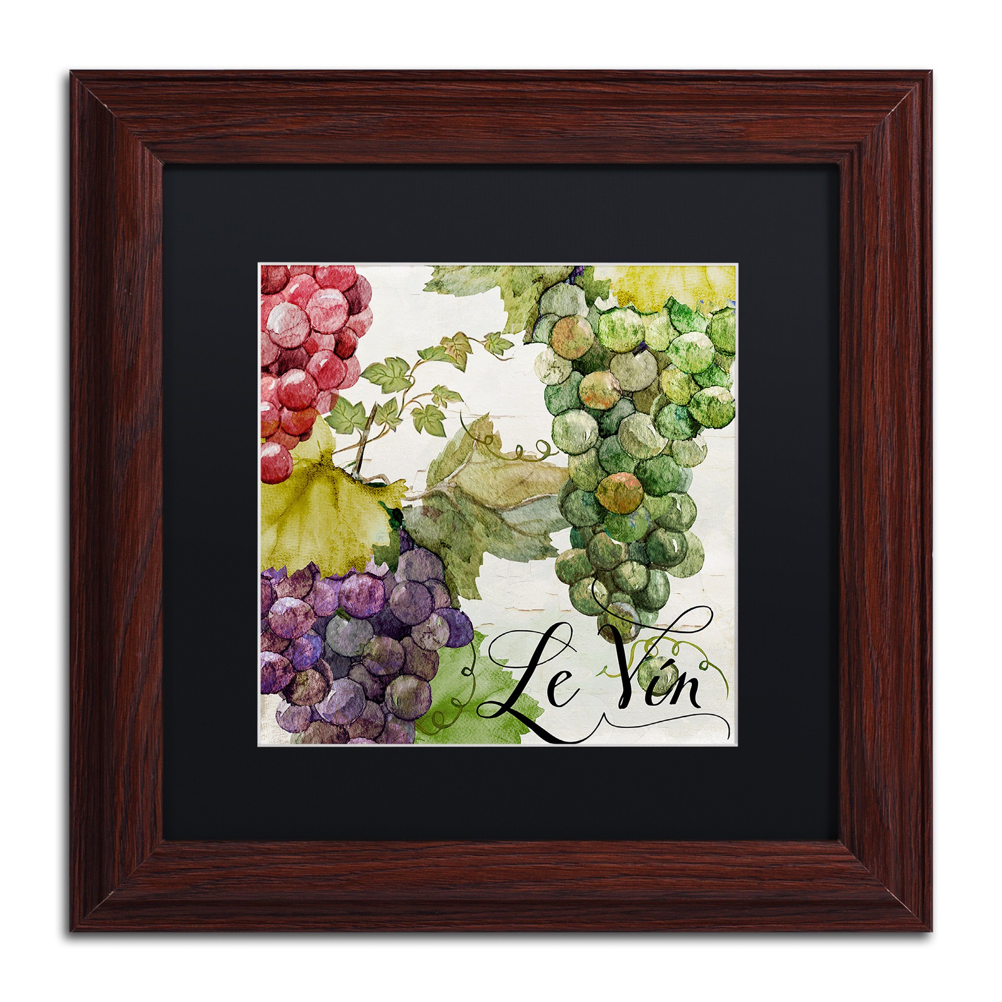 Trademark Fine Art "Wines of Paris II" Canvas Art by Color Bakery, Black Matte, Wood Frame