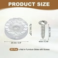 thumbnail image 2 of 0.9 Inch Screw-On Rubber Feet for Furniture, 20 Pcs Non Slip Pads for Hardwood Floor, Clear, 2 of 7