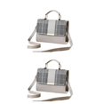 thumbnail image 1 of Minnieouse Elegante bolso de hombro para mujer para restaurantes y cafés Bolso de hombro de PU Bolso cruzado de cuero Moda de alta capacidad gris claro 1 2Conjunto, 1 of 6