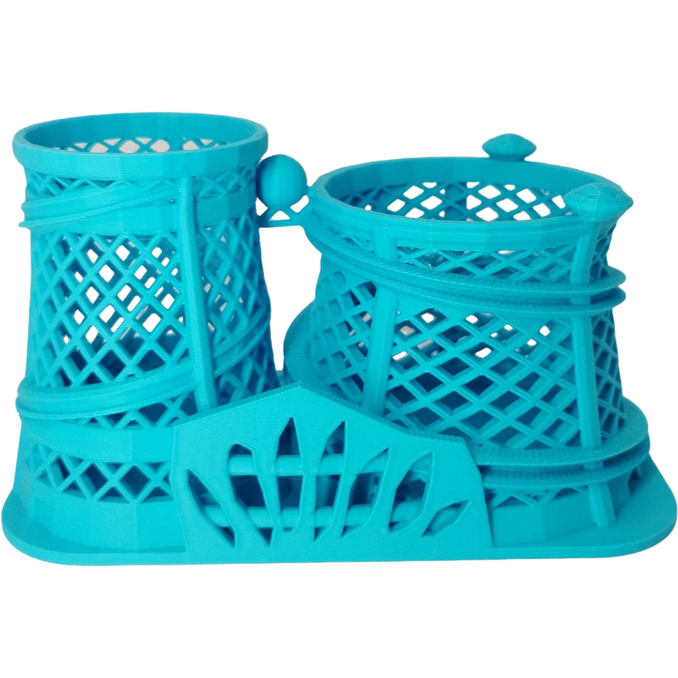 Cooling Tower Pen Holder with Phone Stand | Desk Accessory for Home & Office