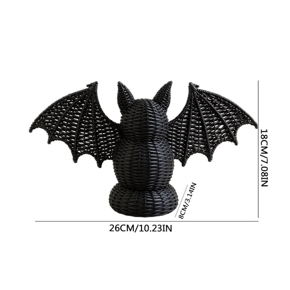 Halloween Outdoor Wicker Bat Decor Decorations,Halloween Decorations Black Woven Bats,Black Wicker Rattan Bats Halloween Decorations Indoor & Outdoor