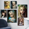 thumbnail image 5 of Pintura de diamante 5D de ángel de dibujos animados, linda niña princesa, kits de punto de cruz, mosaico de flores de bricolaje, decoración del hogar, tamaño especial, 5 of 5