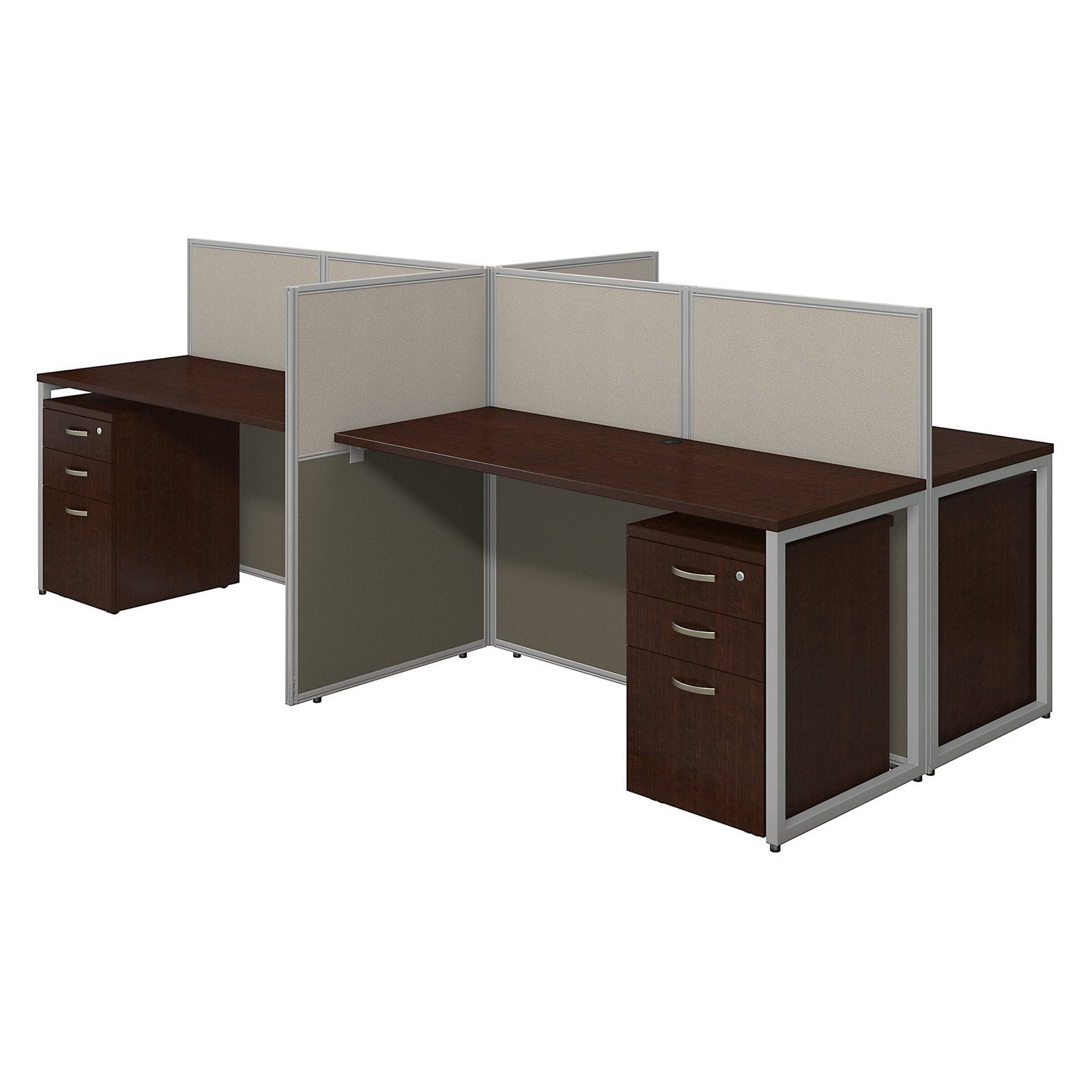 Bush Business Furniture Easy Office 60 in. 4 Person Rectangular Open